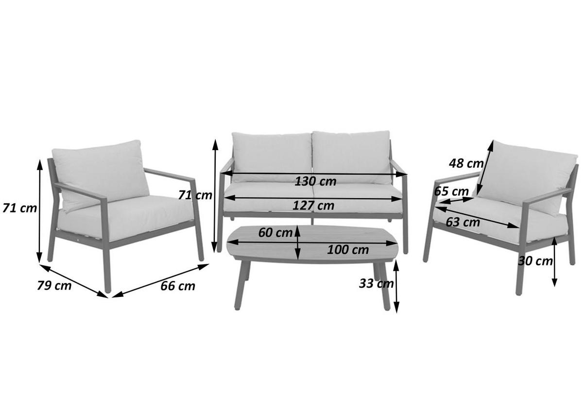 ZAHRADNÍ SADA AU Béžová - béžová, kov - MCW