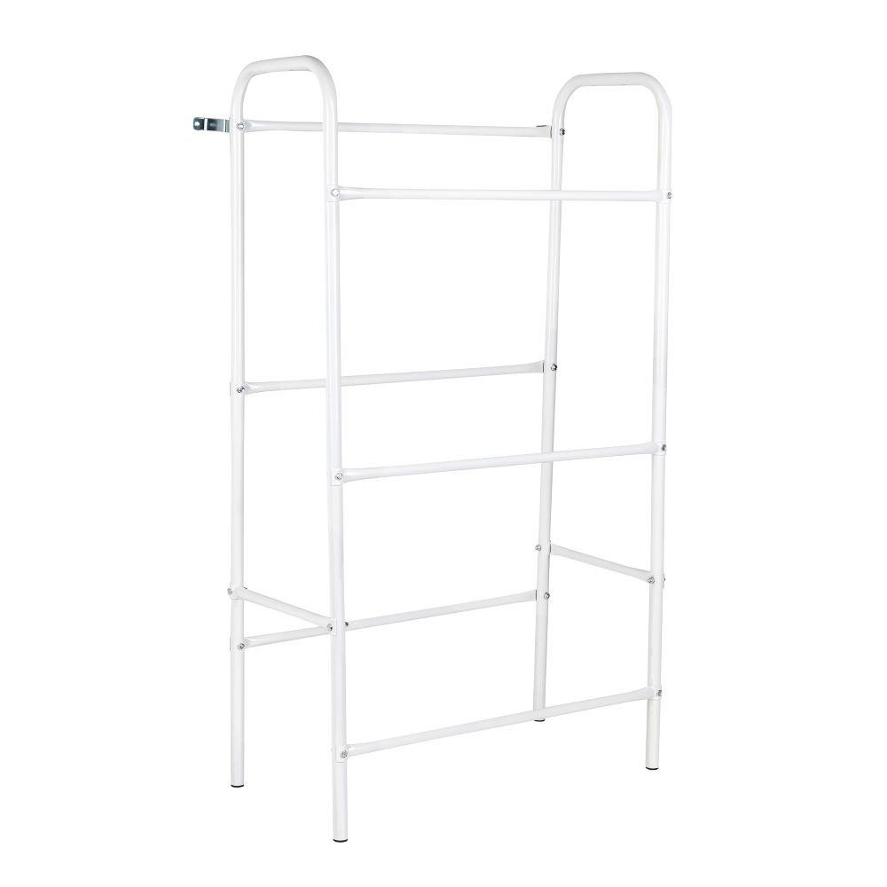 FLASCHENKASTENSTÄNDER, weiß für bis zu 6 Kästen - Transparent, Metall (34/115/65cm) - Haushalt International