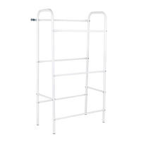 FLASCHENKASTENSTÄNDER, weiß für bis zu 6 Kästen - Transparent, Metall (34/115/65cm) - Haushalt International