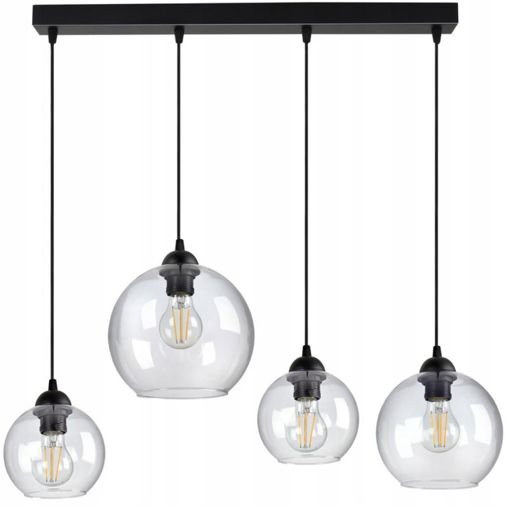 kiki design Pendelleuchte Schwarz, Transparent 90x80x20 cm