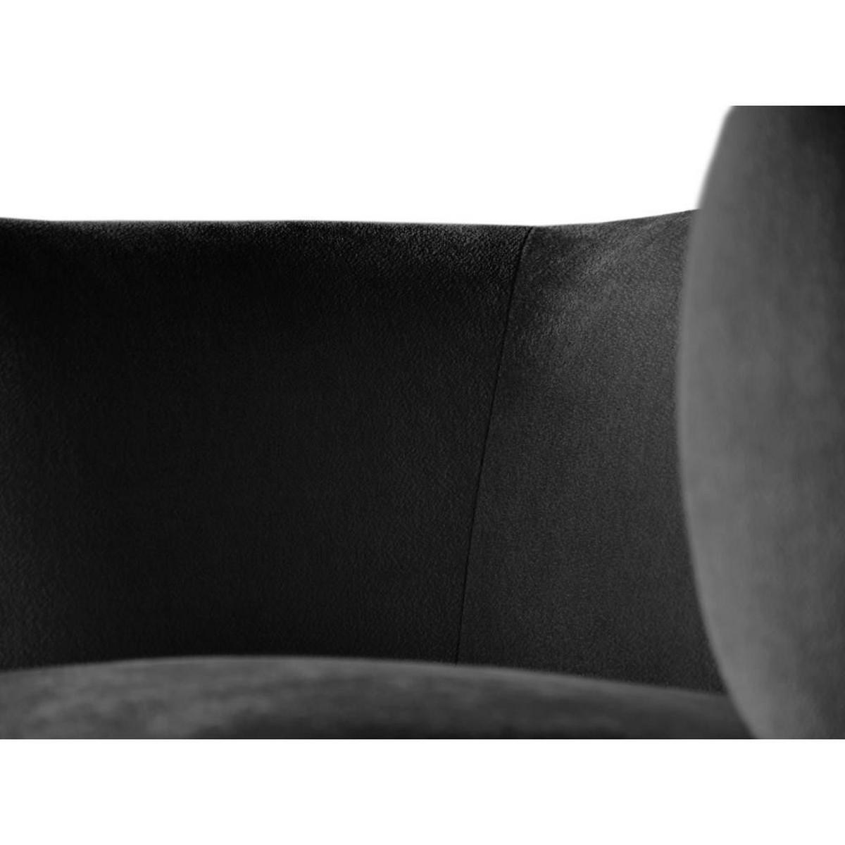 2-SITZER SOFA Nori schwarz velour - Schwarz, Kunststoff/Textil (150/68/72cm) - Beautysofa