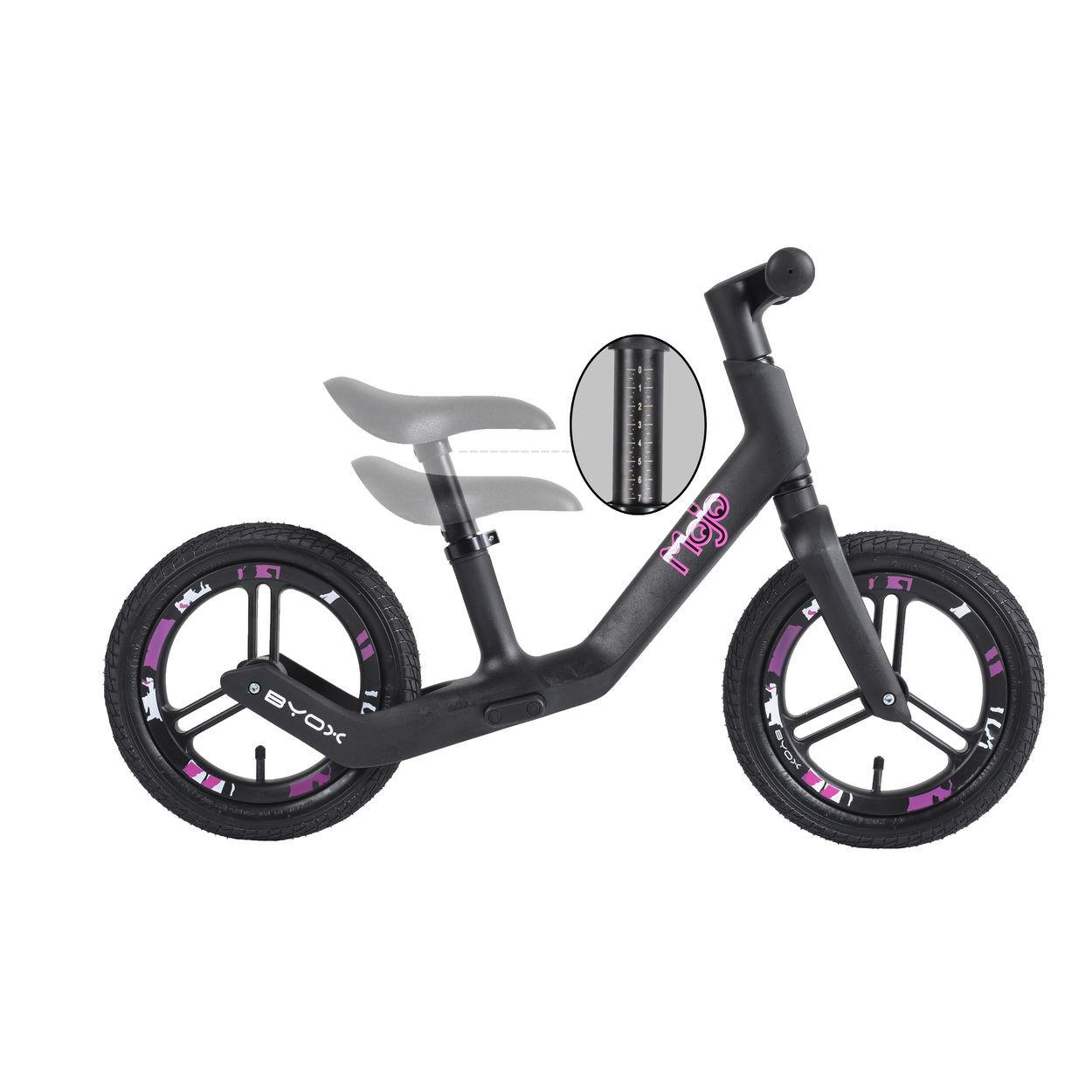 LAUFRAD Mojo 12 Zoll rosa Räder, Lufträder, Lenker und Sattel verstellbar - Rosa, Metall (85/40/57cm)