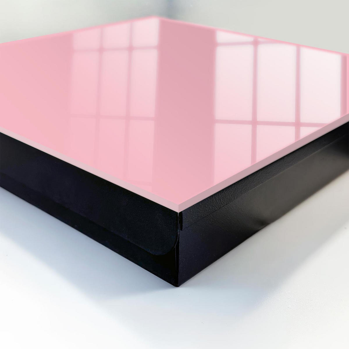 SCHLÜSSELBOX Schwarz 30x30 cm- Türöffnung nach rechts - Hellrosa - Pink, Metall (30/30/5cm) - TULUP