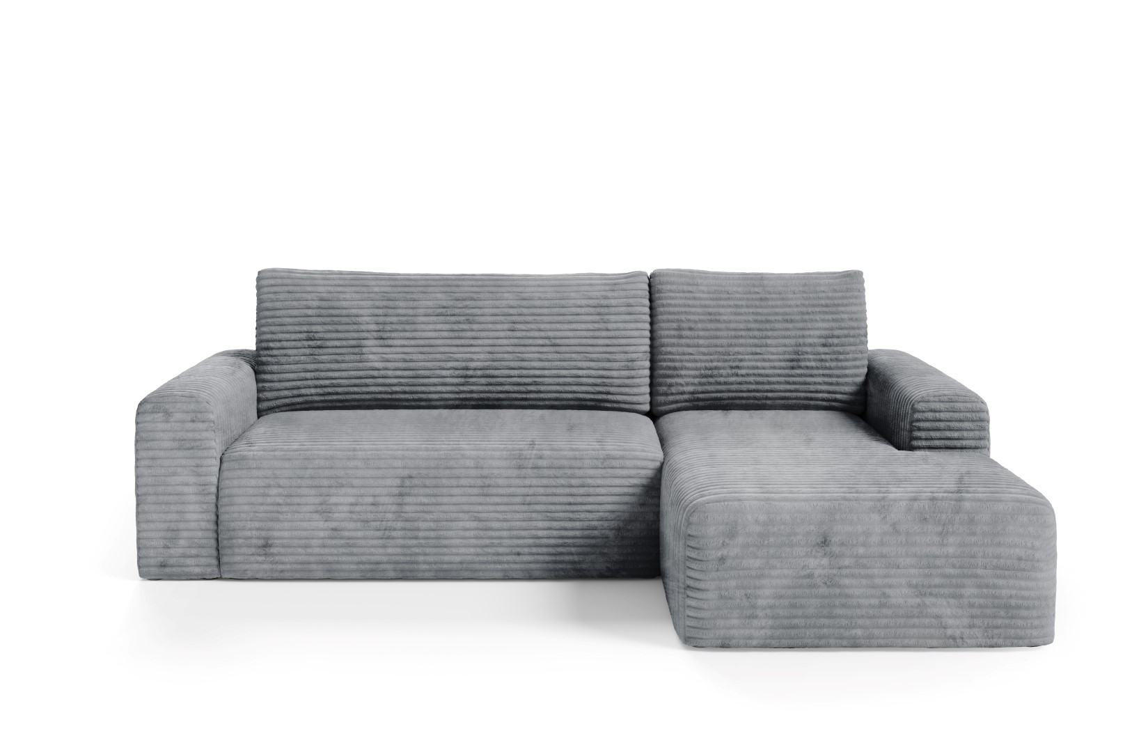 ECKSOFA mit Schlaffunktion Grau - Grau, Textil (268/163cm) - Furnisell