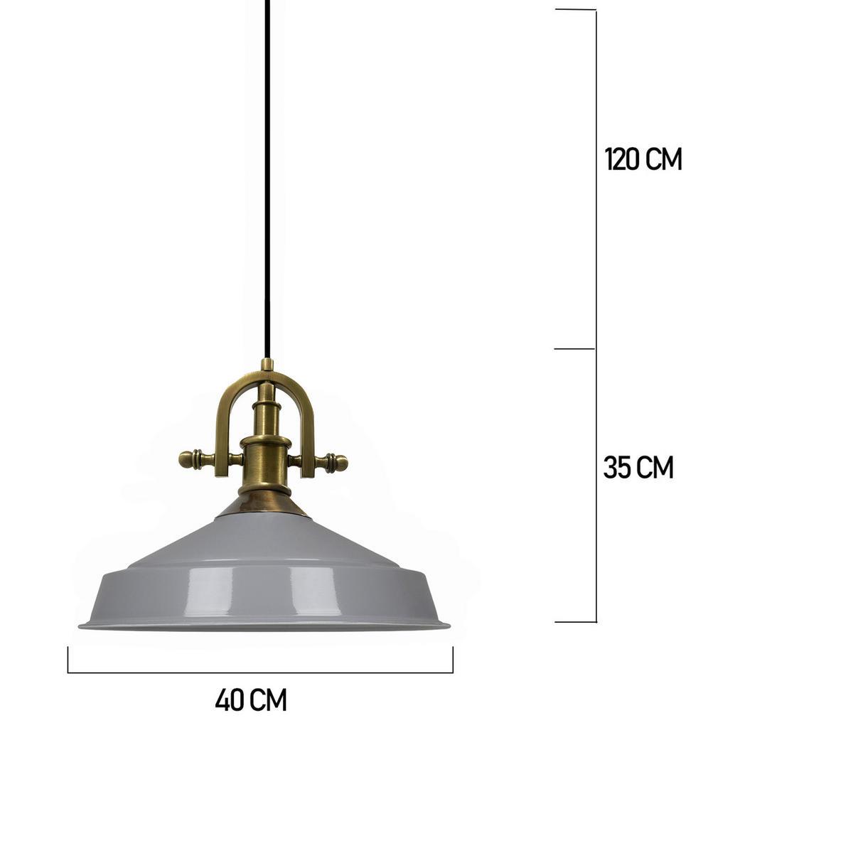 PENDELLEUCHTE Asletl-Marine - Grau/Grün, Metall (41/41/28cm) - Bamyum