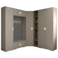 GARDEROBEN-SET 236,7/231,7/47 - Kaschmir/Goldfarben, Holz/Kunststoff (181.7/236.7/47cm) - Abiks Möbel