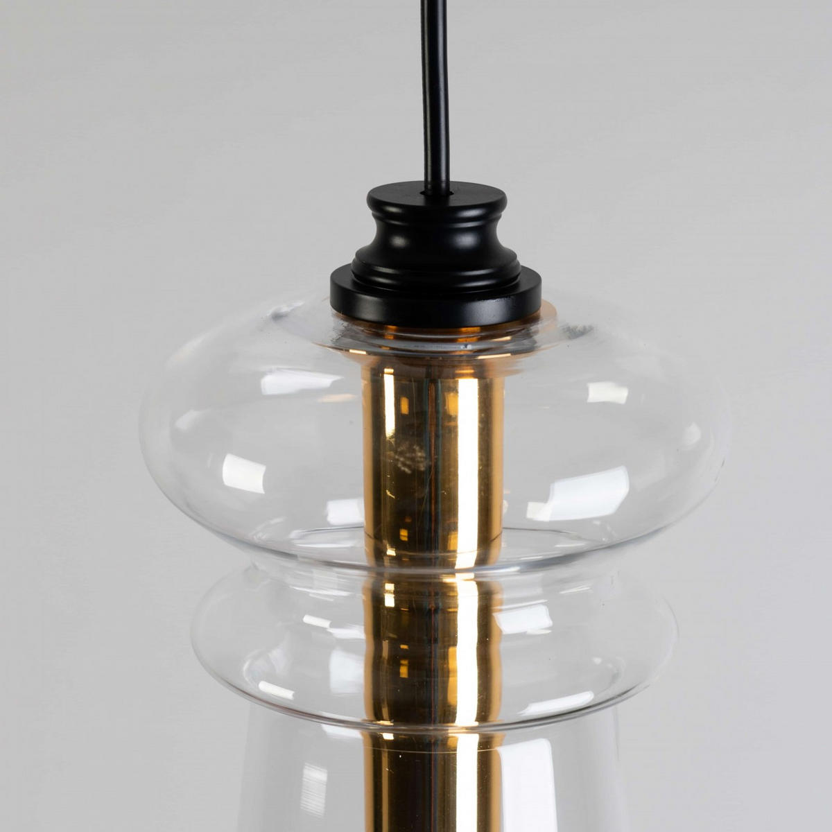 HÄNGELEUCHTE Vantaa, Gold / Messing, 32.5cm - Goldfarben, Glas (135/13/32.5cm) - KOSILUM