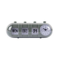 WECKER Retro Tube Calendar Flip 26/9/9.3 cm - Grün, Kunststoff (9/9.3/26cm) - Karlsson