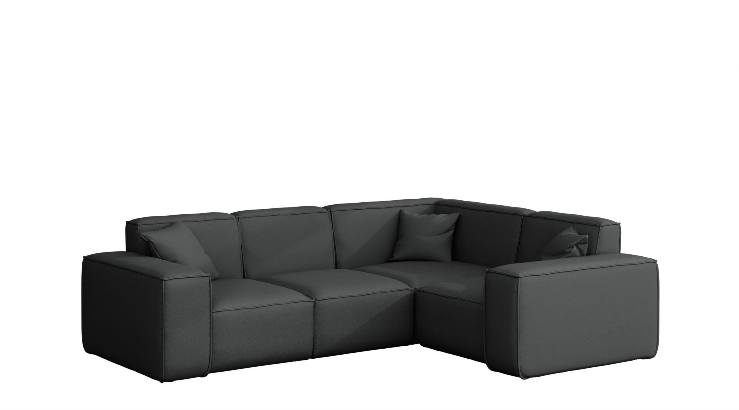 GARTENECKSOFA L-form MALIBU Stoff Odyssey Anthrazit Rechts - Anthrazit, Holz (246/73/181cm) - Kaiser Möbel