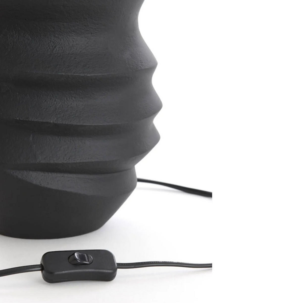 LEUCHTENFUSS SHARON 21x14x41 cm, Metall, Schwarz - Schwarz, Keramik (21/14/41cm) - Light & Living