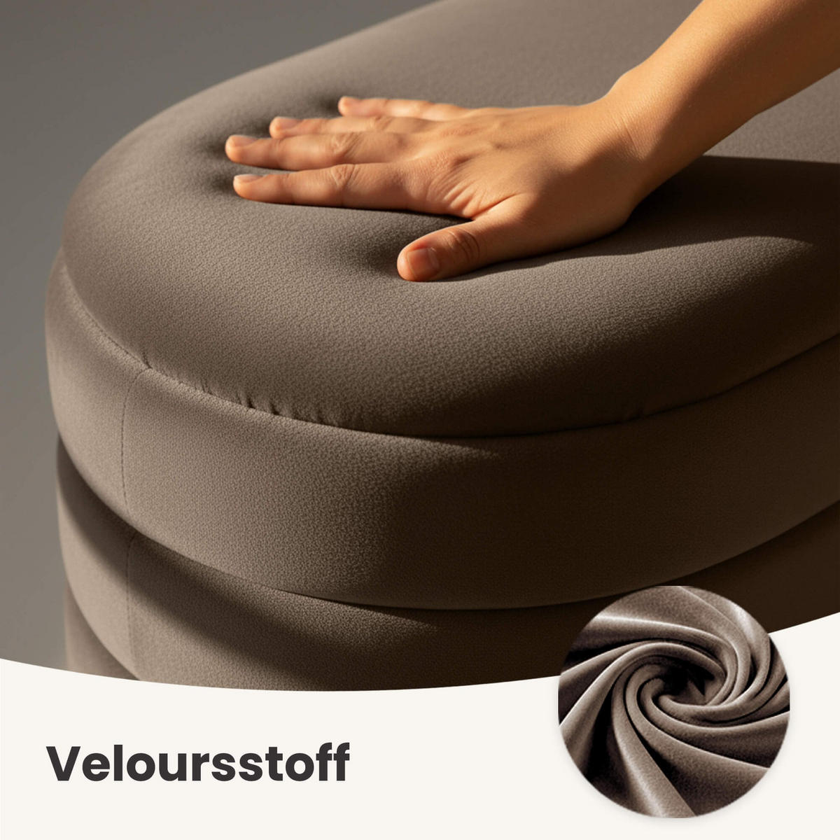 SITZBANK Braun - Braun, Textil/Metall (100/42/42cm) - Akord