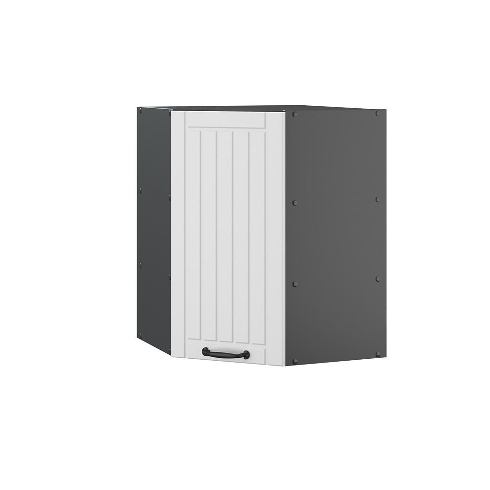ECKHÄNGESCHRANK Fame-Line Weiß Landhaus 57 cm - Anthrazit/Weiß, Holzwerkstoff (57/72/34.1cm) - Vicco