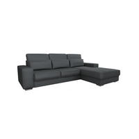 ECKSOFA Nevio In Scala - Dunkelgrau, Holzwerkstoff/Textil (312/202cm) - Fun Möbel