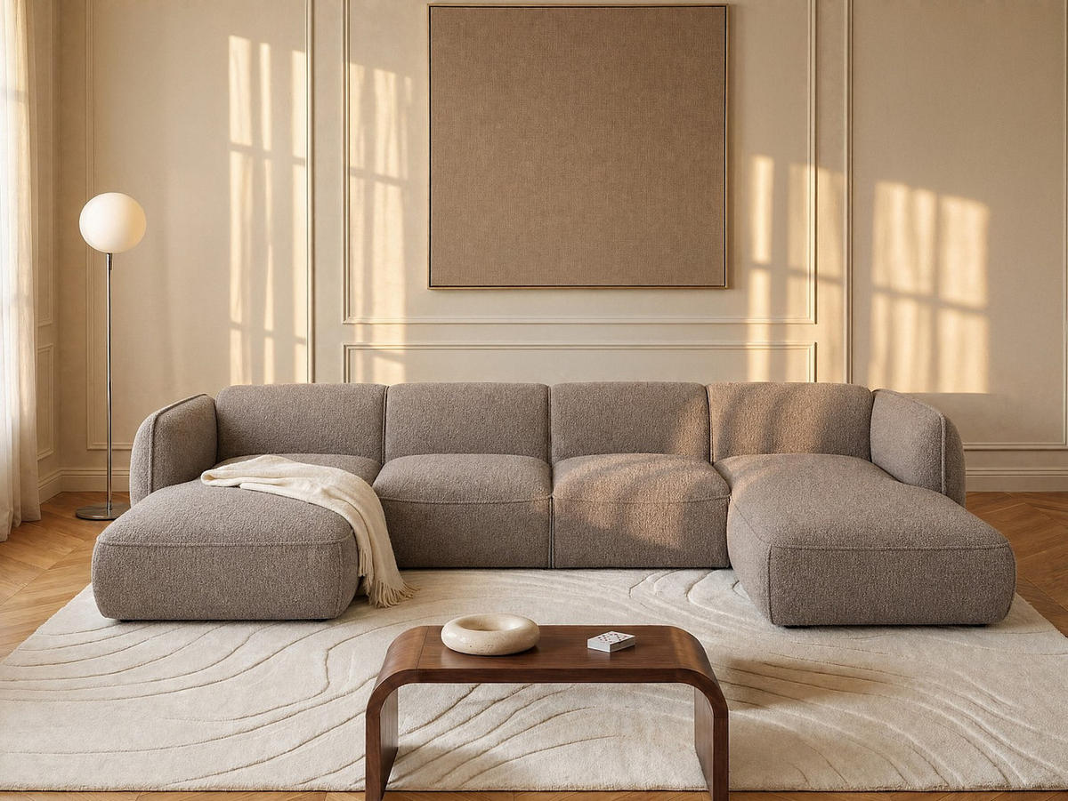 RECAMIERE ohne Schlaffunktion - 1 Person - stoff - taupe Camilio - Taupe, Textil (130/74/97cm) - Vente-Unique