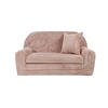 KINDERSOFA MINI aus Kuschel-Cord in Altrosa - Altrosa, Textil (78/45/40cm) - Fortisline