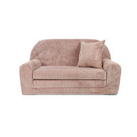 KINDERSOFA MINI aus Kuschel-Cord in Altrosa - Altrosa, Textil (78/45/40cm) - Fortisline