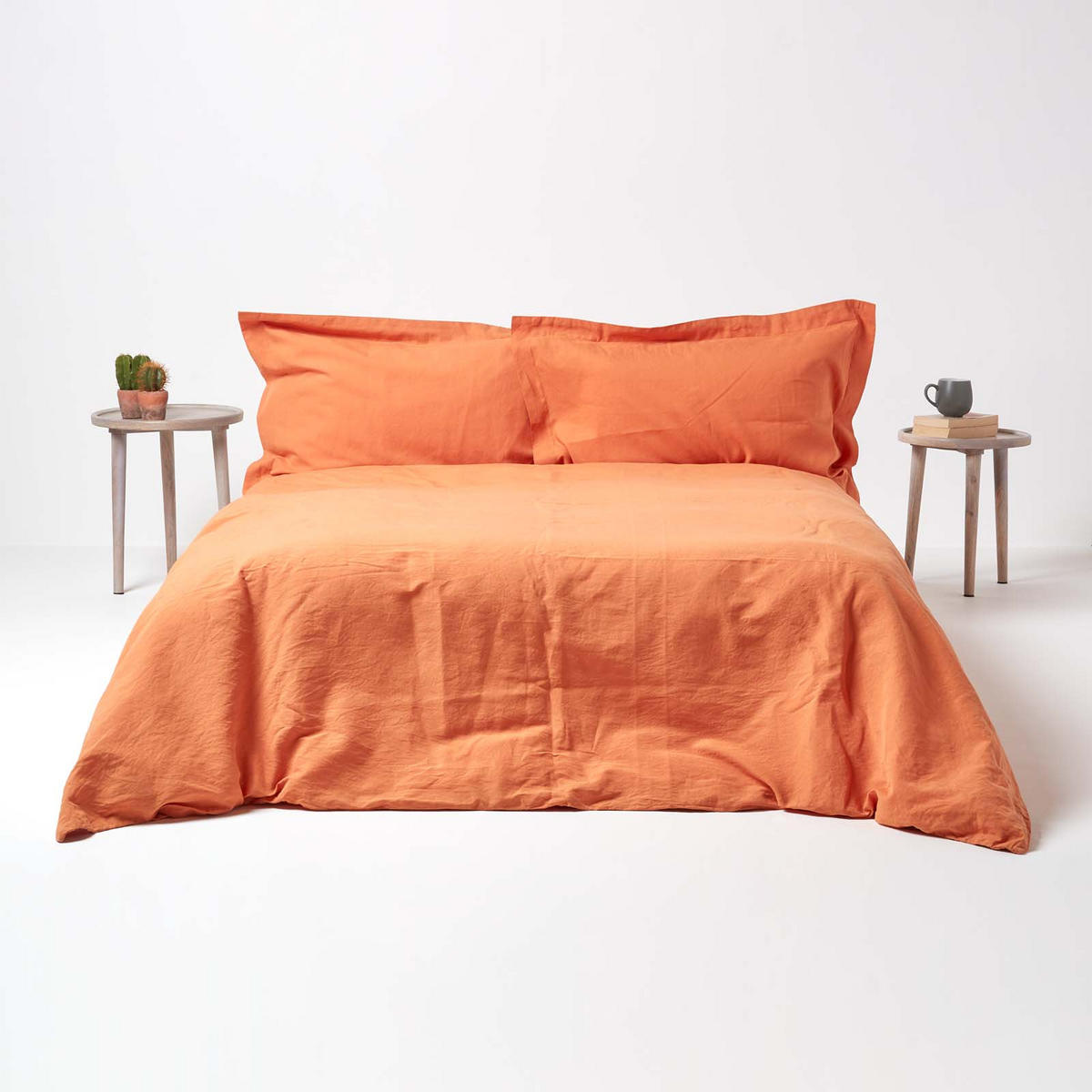 KISSENBEZUG Leinen mit Stehsaum - Orange, Textil (48/74cm) - Homescapes