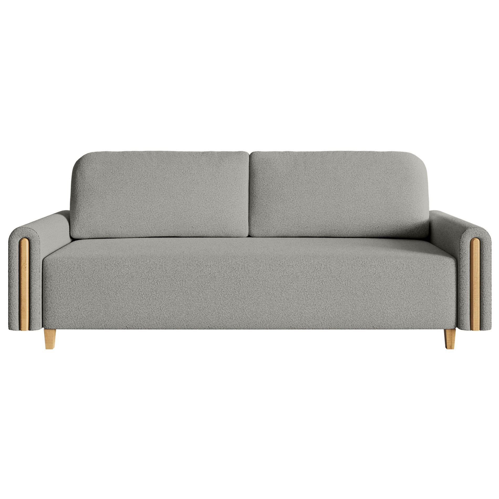 3-SITZER SCHLAFSOFA Majla Hellgrau - Eichefarben/Hellgrau, Holz/Textil (236/93/97cm) - Selsey