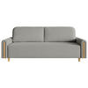 3-SITZER SCHLAFSOFA Majla Hellgrau - Eichefarben/Hellgrau, Holz/Textil (236/93/97cm) - Selsey