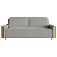 3-SITZER SCHLAFSOFA Majla Hellgrau - Eichefarben/Hellgrau, Holz/Textil (236/93/97cm) - Selsey
