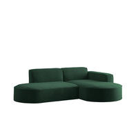 ECKSOFA Palma Xs In Noel - Grün, Holzwerkstoff/Textil (236/165cm) - Fun Möbel