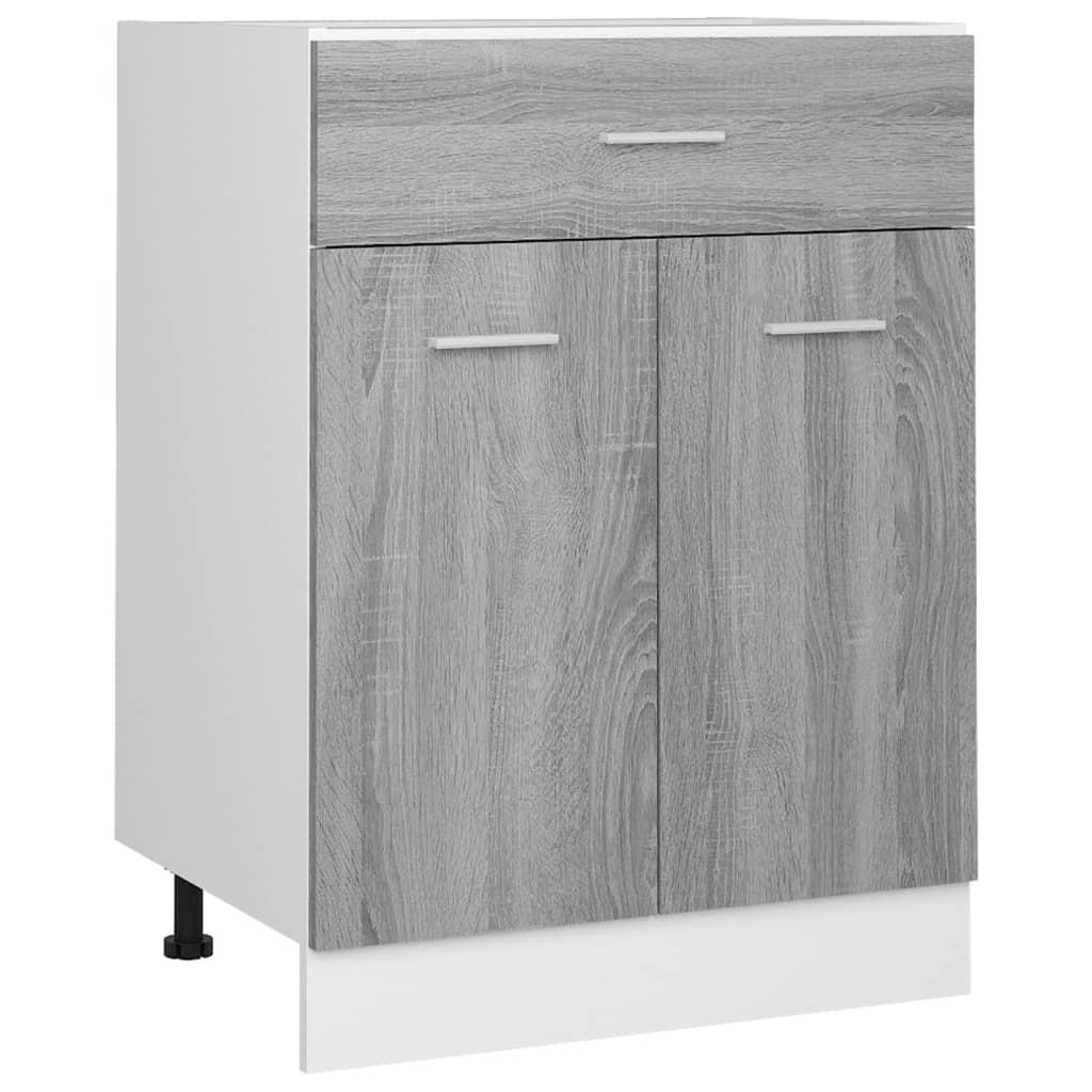 vidaXL Unterschrank Grau 46x81.5x60 cm