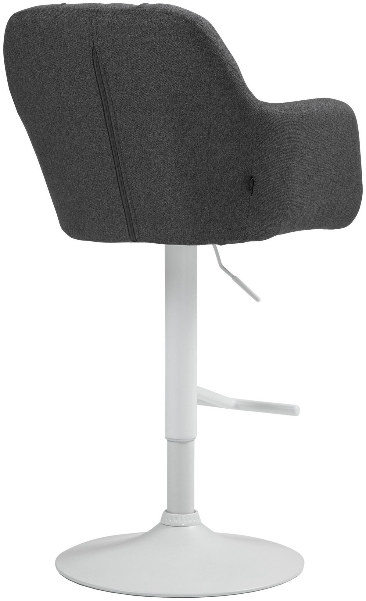 BARHOCKER Stoff dunkelgrau - Dunkelgrau/Weiß, Textil (57/97/59cm) - CLP