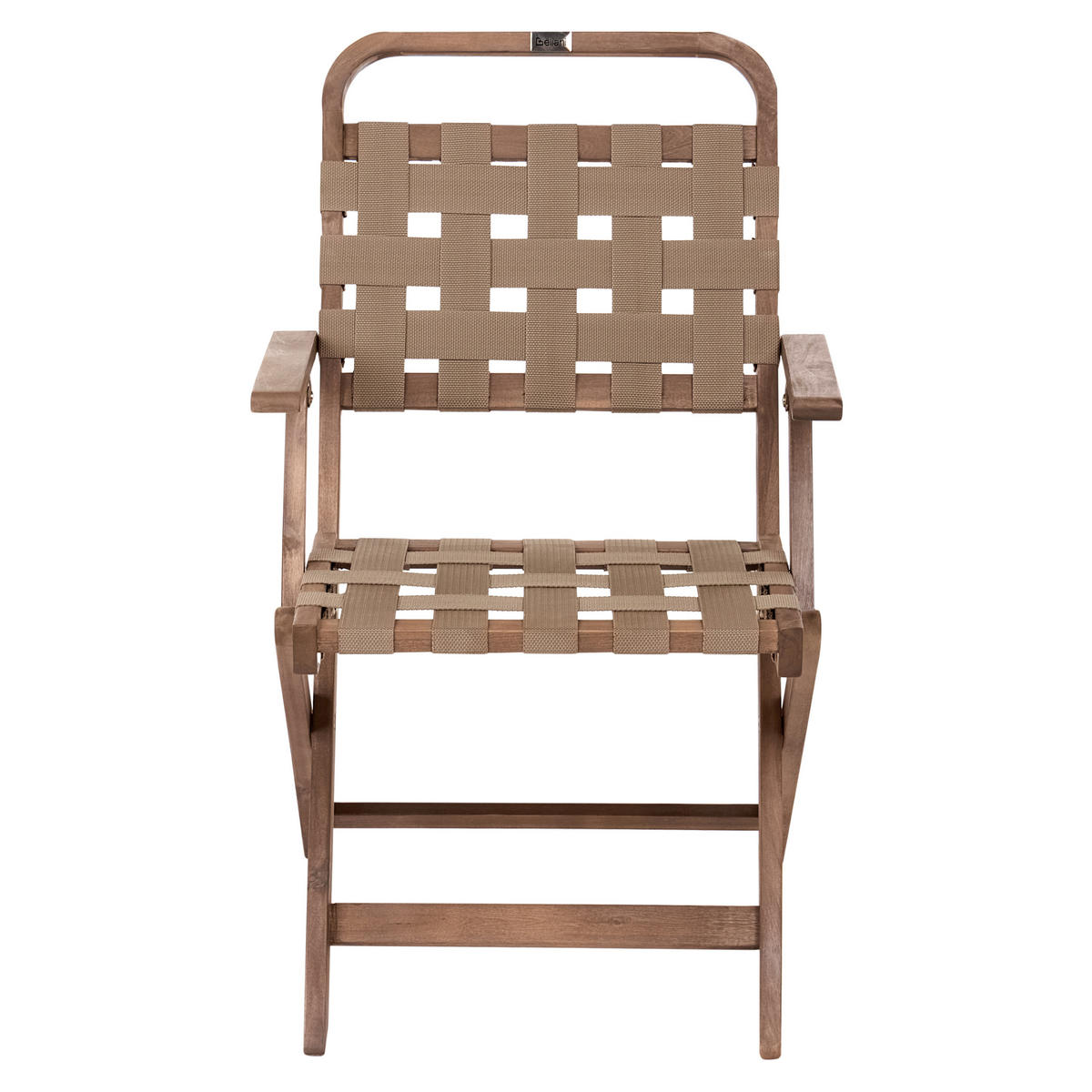 GARTENSTUHL 2er Set Akazienholz Braun Milzano - Braun, Holz (54/117/52cm) - Beliani