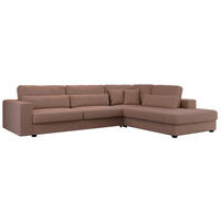 ECKSOFA Savona Rosa Boucle - rechts - Schwarz/Rosa, Kunststoff/Textil (249/316cm) - MKS