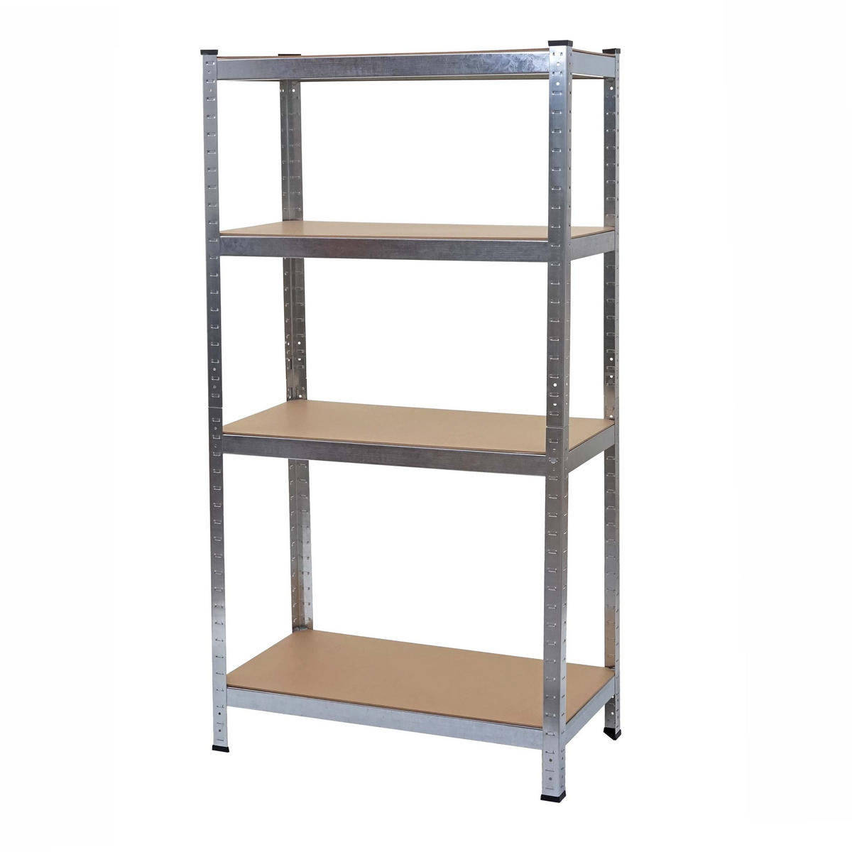 SCHWERLASTREGAL Silbergrau, Braun - Braun/Grau, Metall (80/160/40cm) - MCW