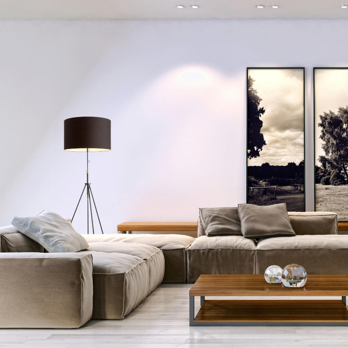 STEHLEUCHTE LUTON/RON 55 Polycotton schwarz 15 W - Schwarz, Textil (55/55/182cm) - Rendl