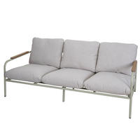 GARTENBANK Aluminium 81x184x81cm 3-Sitzer Hellgrün - Beige/Hellgrün, Metall (184/81/81cm) - PROREGAL