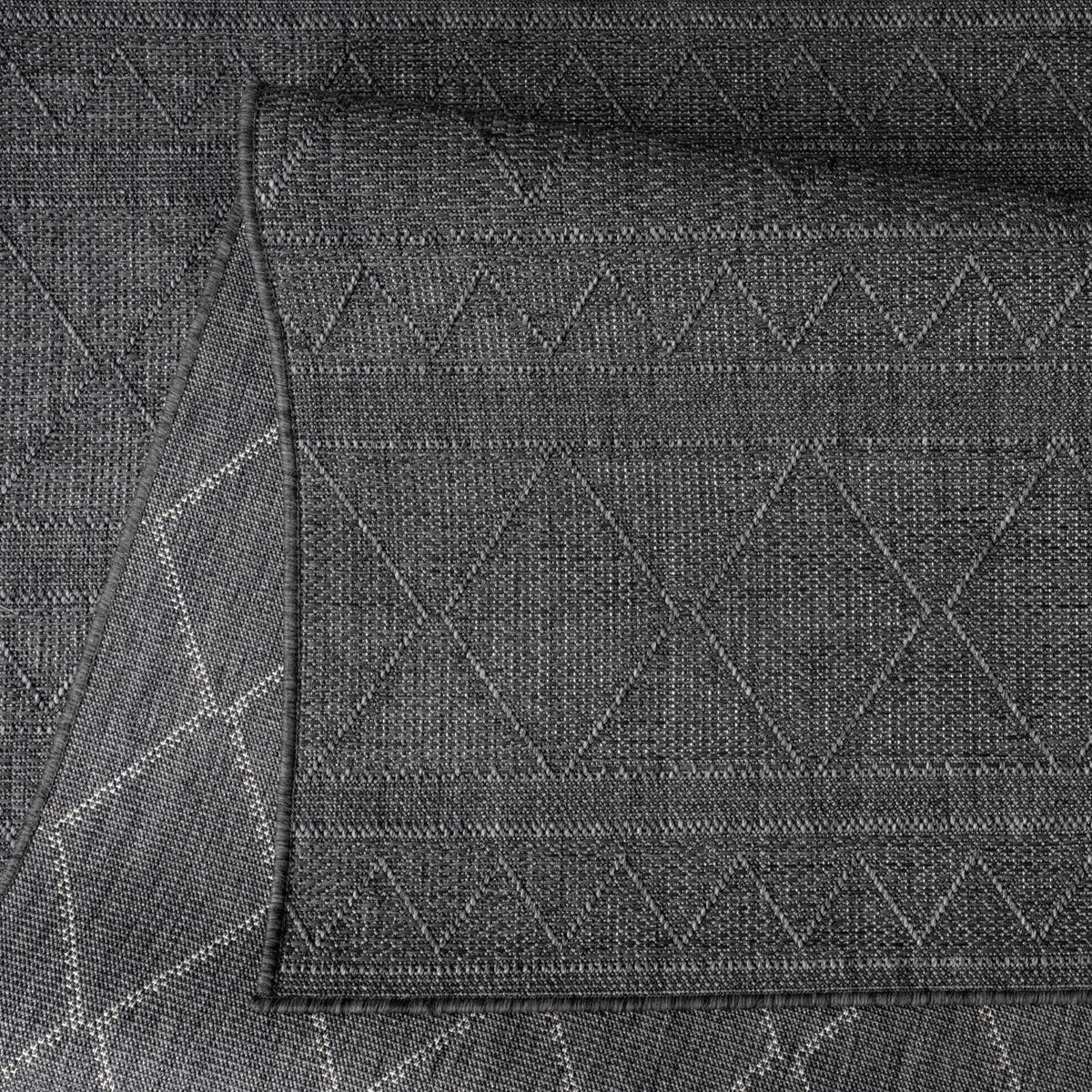 OUTDOOR-TEPPICH VERMONT 191 ANTHRAZIT 80X250 - Anthrazit, Kunststoff (80/250cm) - Paco Home
