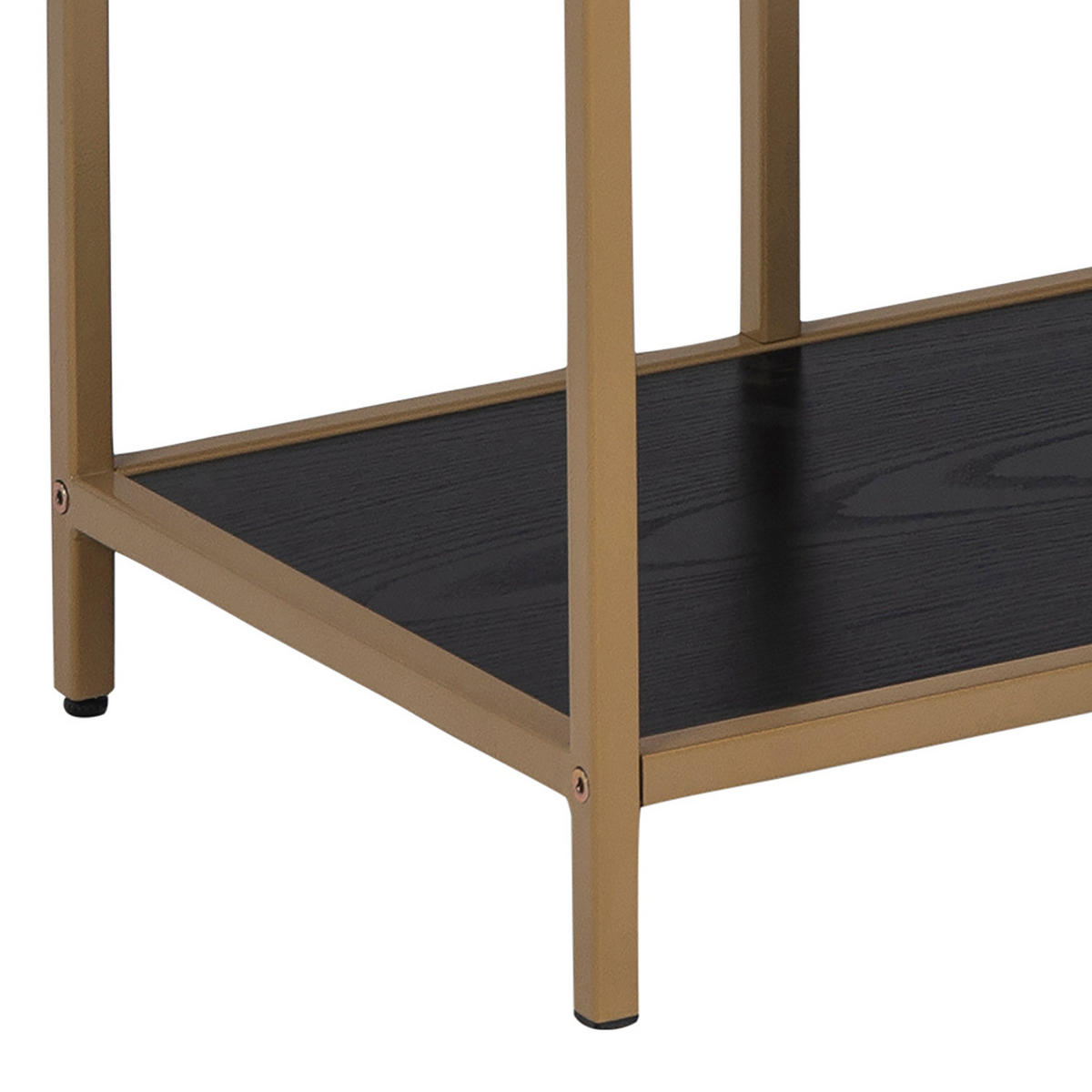 REGAL - Goldfarben/Schwarz, Holzwerkstoff/Metall (77/185/35cm) - home24