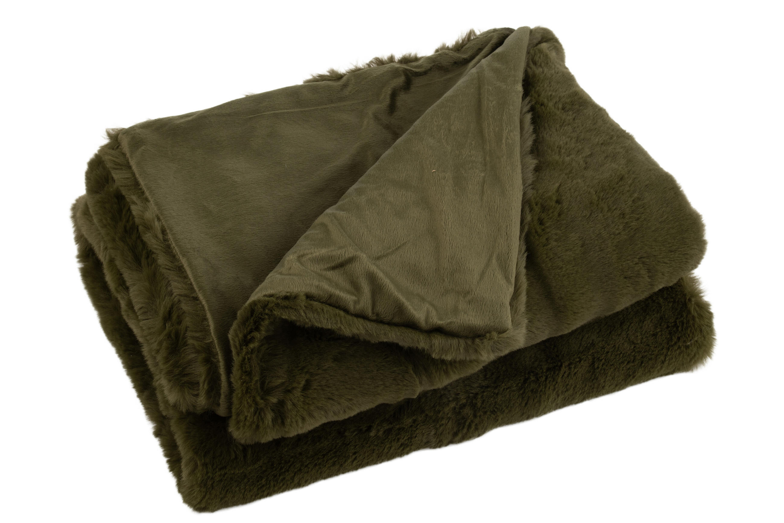 PLAID CUTIE - Plüsch - Grün - 180/130/3 cm - Waldgrün, Textil (130/180cm) - J-Line