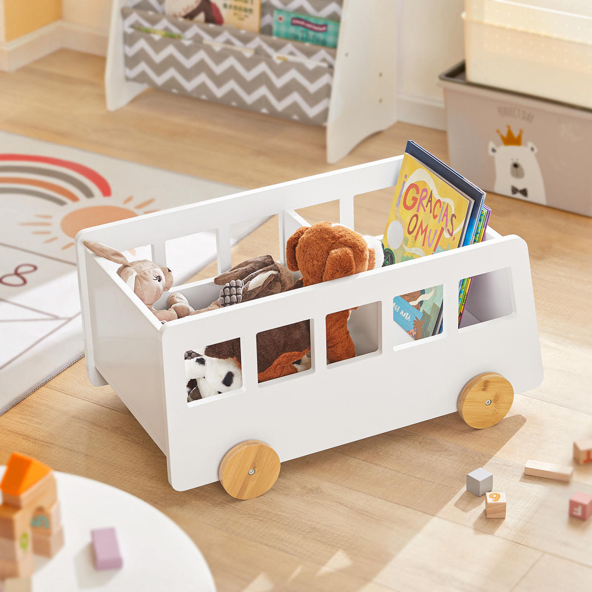 KINDERREGAL Weiß - Weiß, Holzwerkstoff (68/33/43cm) - SoBuy