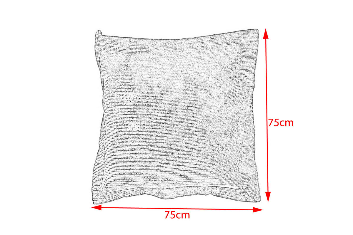 FLATTERKISSEN MEDIUM SEPHI Cord - Rot, Textil (75/75cm) - KAWOLA