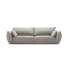 SOFA Kaelle aus Chenille-Stoff hellgrau 3 Sitzplätze - Hellgrau, Textil (100/85/208cm) - Micadoni