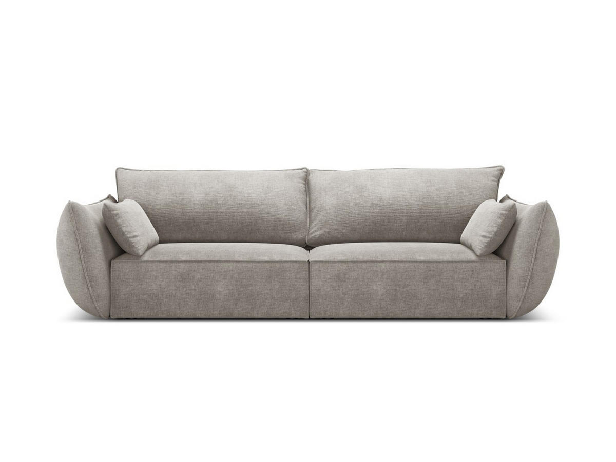 SOFA Kaelle aus Chenille-Stoff hellgrau 3 Sitzplätze - Hellgrau, Textil (100/85/208cm) - Micadoni