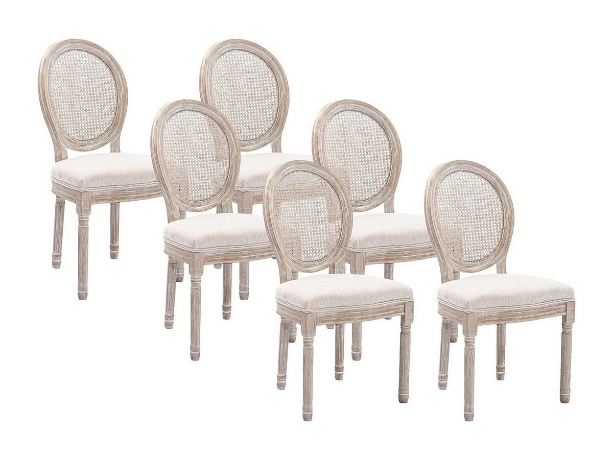 STUHL - 49cm x 57.5cm - Massivholz - beige - ANTOINETTE - Beige, Holz (49/95/57.5cm) - Vente-Unique