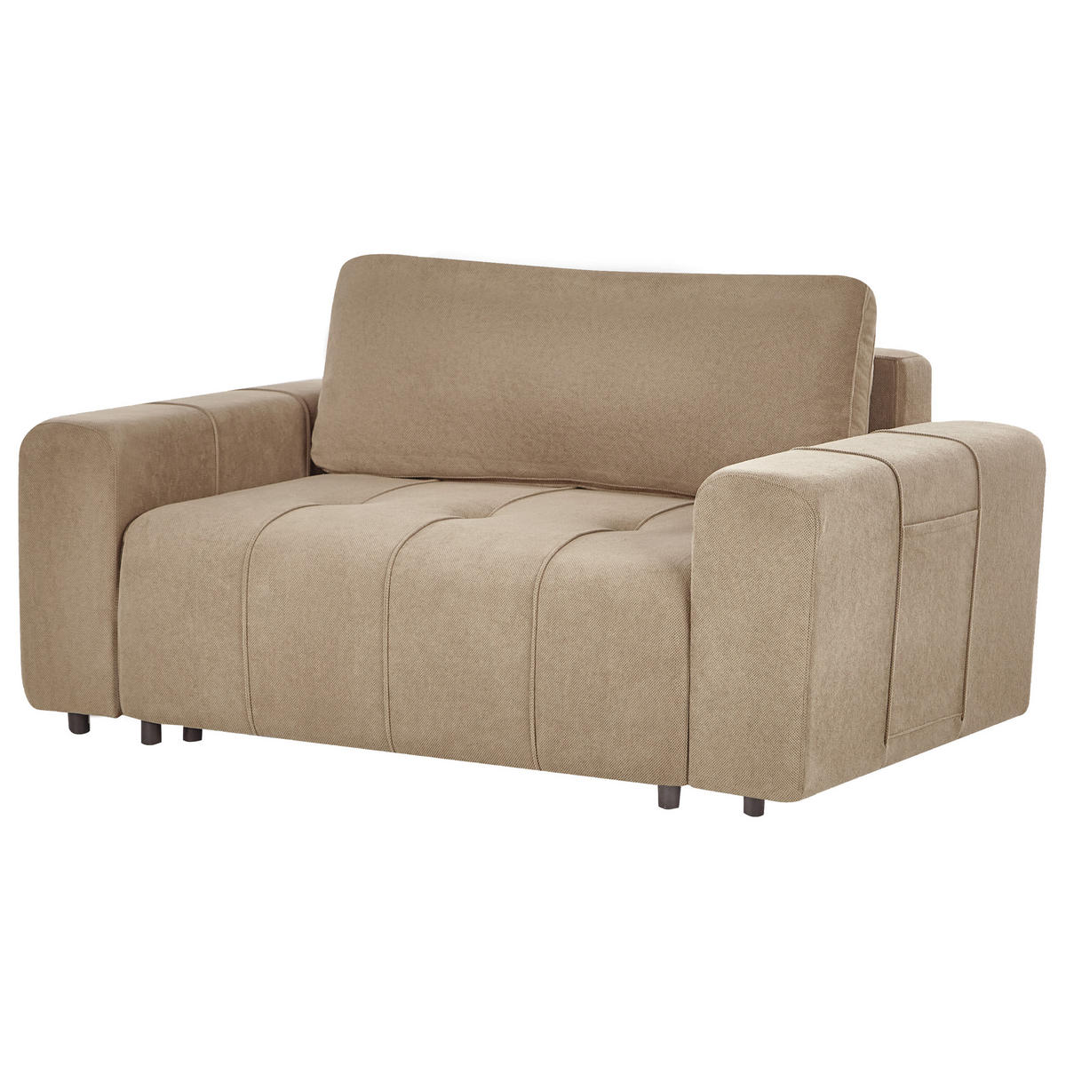 SCHLAFSOFA mit Stauraum 121/156 cm Braun Innvik - Braun, Textil (169/90/101cm) - Beliani