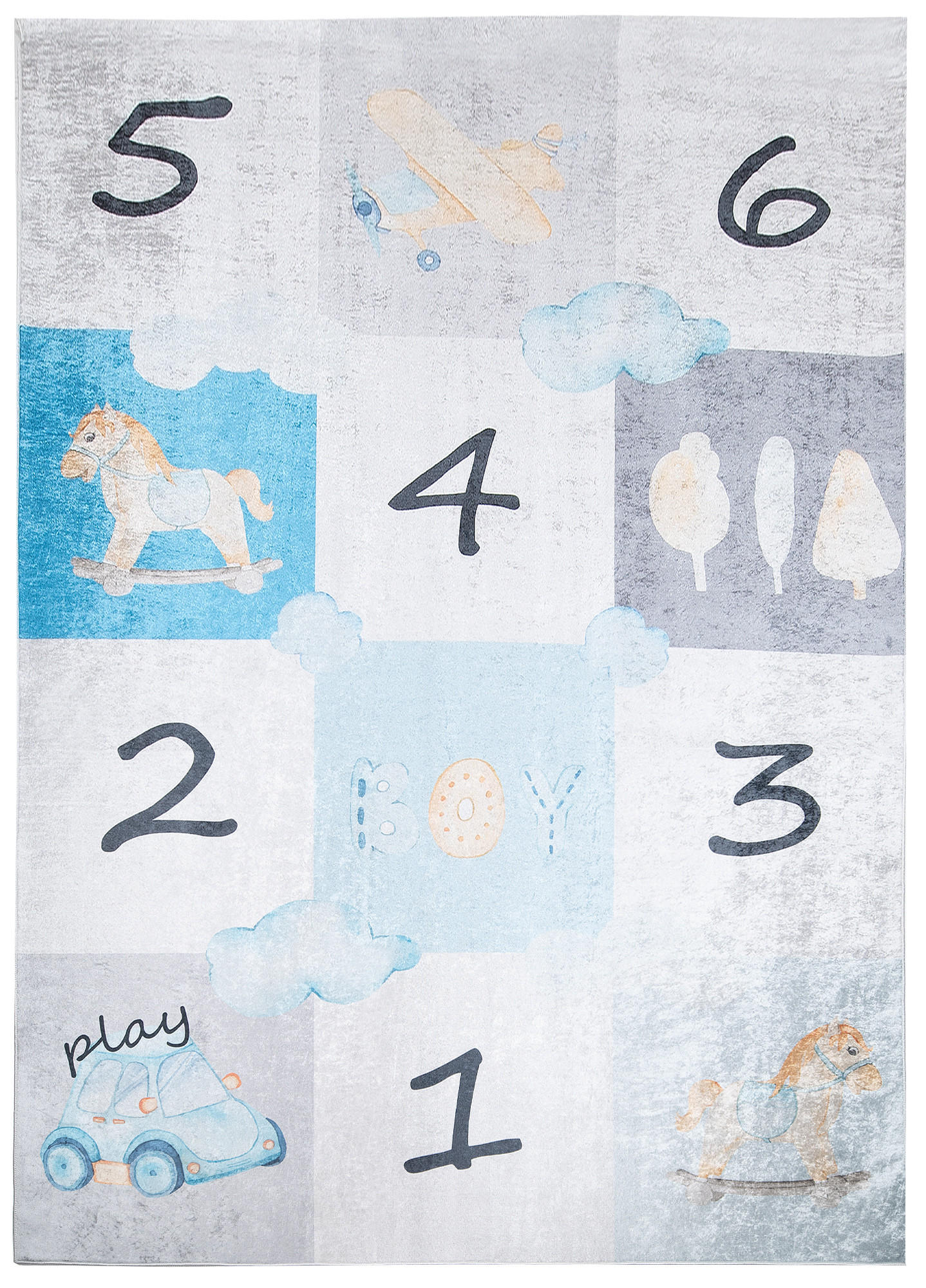 TEPPICH EMMA Grau 80/150 cm - Grau, Kunststoff (80/150cm) - Tapiso