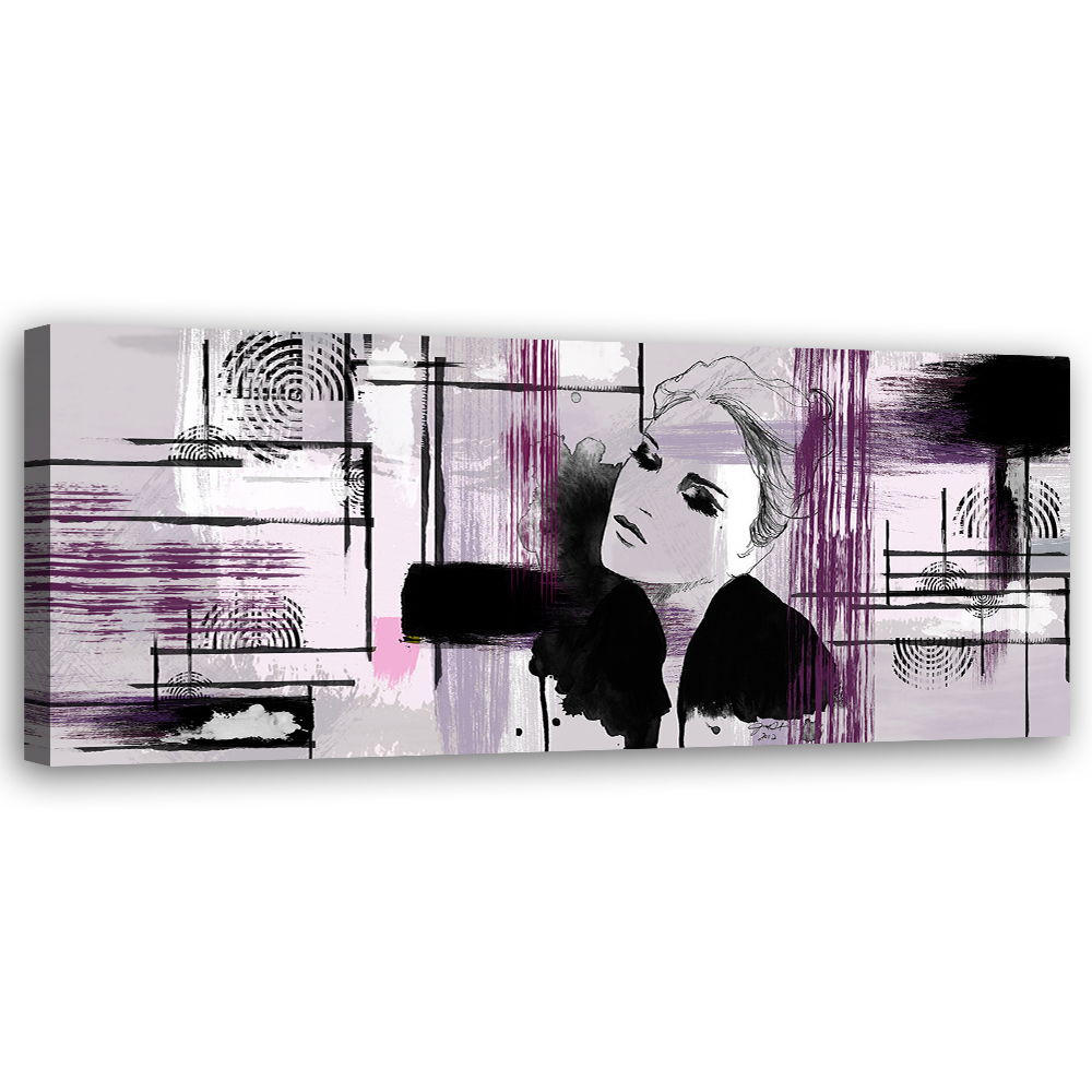 KUNSTDRUCK Rosa 150/50 cm - Pink, Textil (150/50cm) - KUNSTLOFT