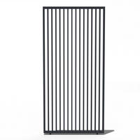 LAMELLENWAND für Pergola vertikal aus Aluminium 93cm grau - Anthrazit, Metall (93/234/6cm) - WEIDE