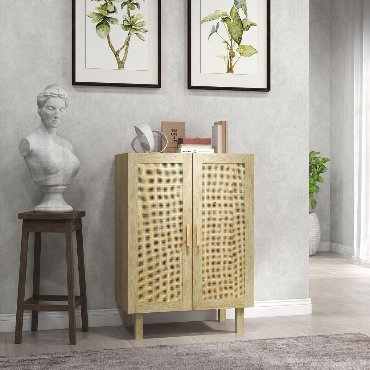 SIDEBOARD Naturfarben, 2 Türen, 73/41/102 cm - Naturfarben, Holz (73/102/41cm) - PANGIVO