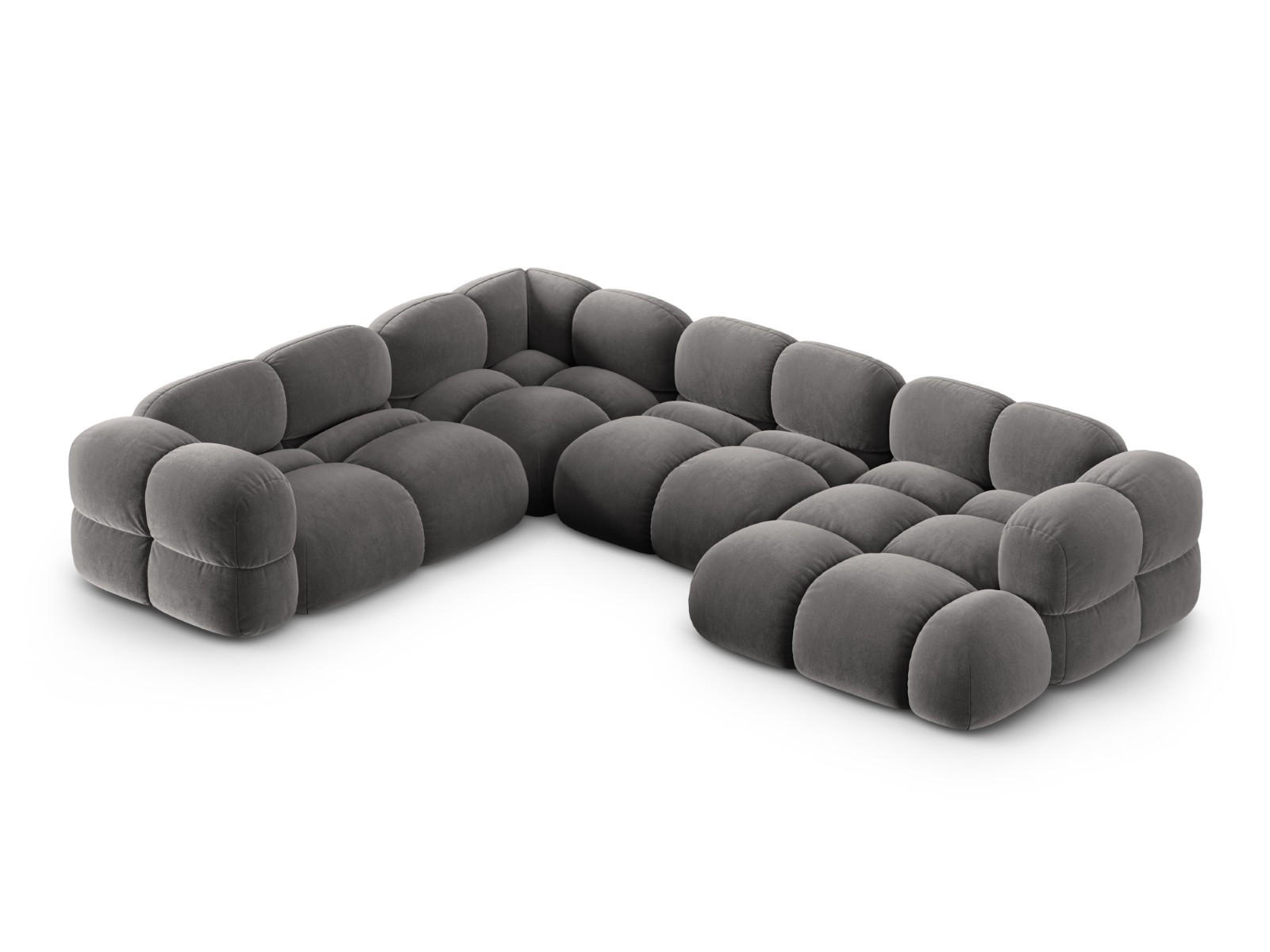 Cosmopolitan Design Panoramasofa Grau 250x68x345 cm