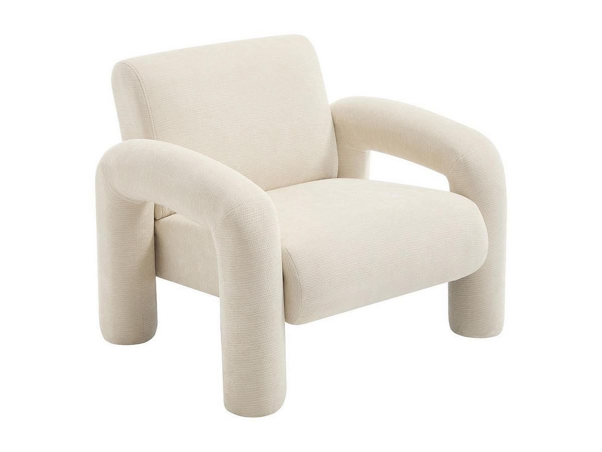 SESSEL mit gerader Rückenlehne - 1 Person - stoff - beige Olivra - Beige, Textil (86.5/74/79cm) - Vente-Unique