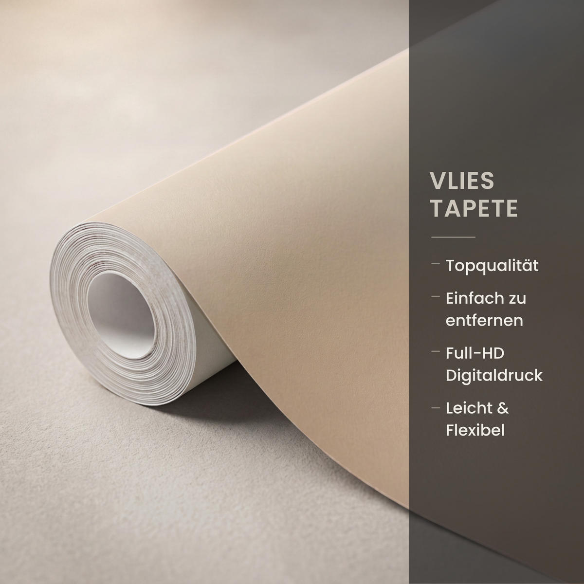 TAPETE - Wild - Blumen - Weiß - 450x220 cm - Creme, Papier (450/220cm) - OnlyWow