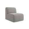 SOFAELEMENT Bouclé Stoff Grau - Hellgrau/Schwarz, Holzwerkstoff/Kunststoff (70/75/94cm) - Makamii