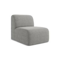 SOFAELEMENT Bouclé Stoff Grau - Hellgrau/Schwarz, Holzwerkstoff/Kunststoff (70/75/94cm) - Makamii